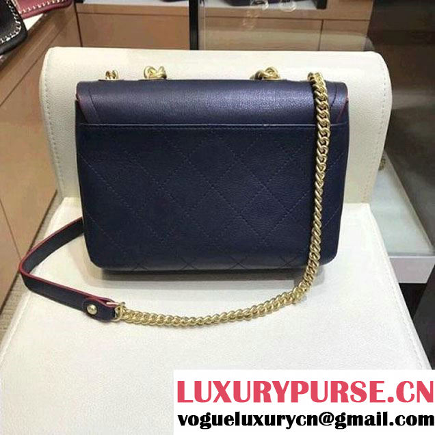 Chanel Grained Calfskin Archi Chic Flap Bag A57217 Navy Blue 2018 (AV-8010212 )