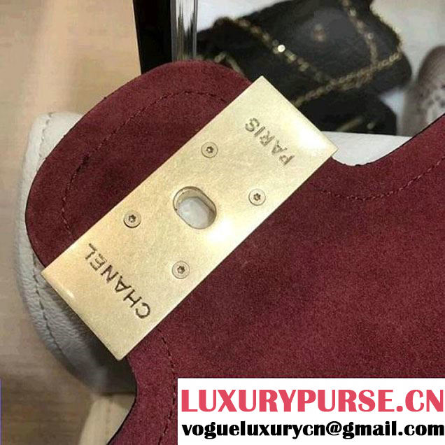 Chanel Grained Calfskin Archi Chic Flap Bag A57217 Burgundy 2018 (AV-8010210 )
