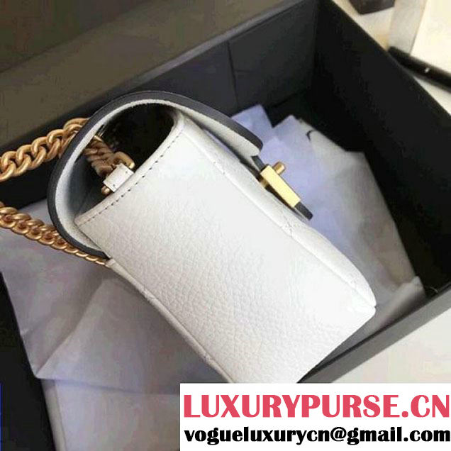 Chanel Grained Calfskin Archi Chic Flap Bag A57217 White 2018 (1A111-8010208 )