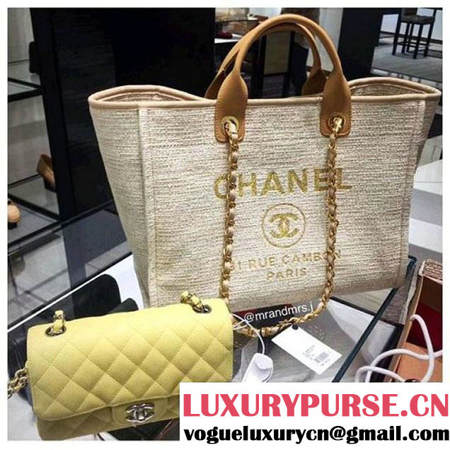 Chanel Deauville Large Shopping Bag A66942 Beige 2018 (HX-8010614 )