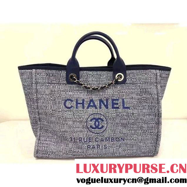 Chanel Deauville Large Shopping Bag A66942 Grey/Blue 2018 (HX-8010612 )