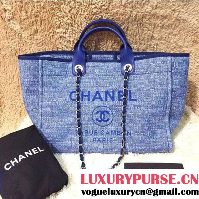 Chanel Deauville Large Shopping Bag A66942 Blue 2018 (HX-8010611 )