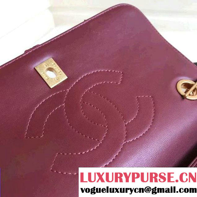 Chanel Small Trendy CC Flap Bag With Top Handle In Python Leather Red 2018 (1A111-8011214 )