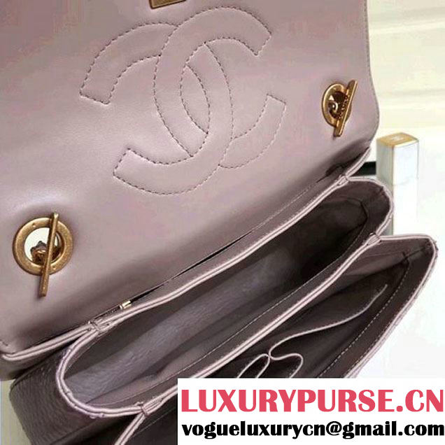 Chanel Small Trendy CC Flap Bag With Top Handle In Python Leather Lavender 2018 (1A111-8011211 )