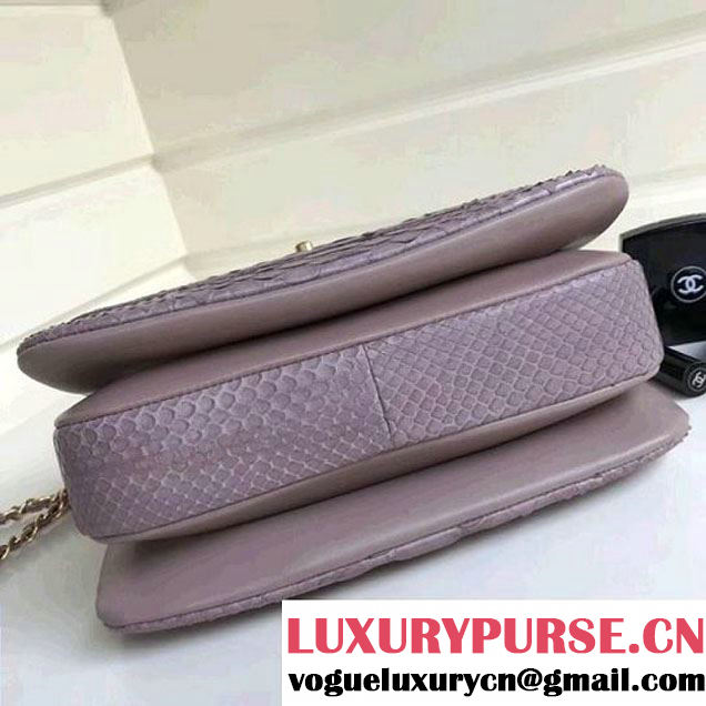 Chanel Small Trendy CC Flap Bag With Top Handle In Python Leather Lavender 2018 (1A111-8011211 )