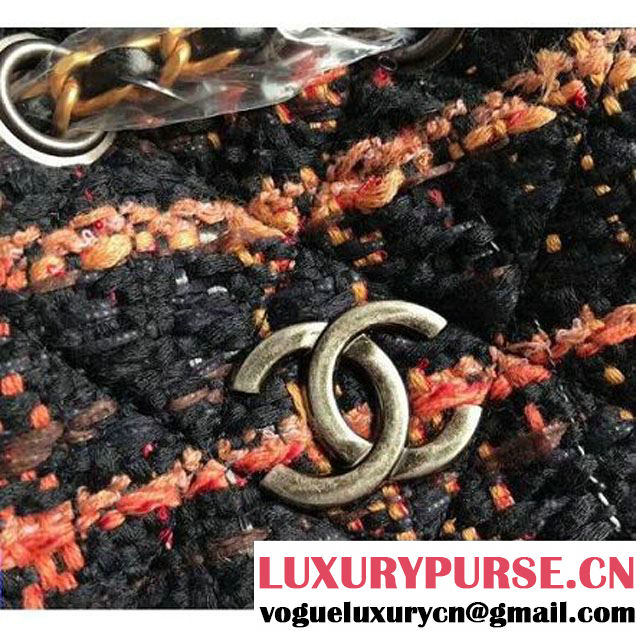 Chanel Tweed/Calfskin Gabrielle Backpack A94485 Black 2018 (KN-8013001 )
