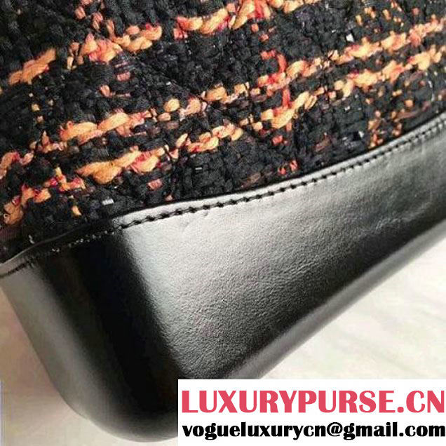 Chanel Tweed/Calfskin Gabrielle Backpack A94485 Black 2018 (KN-8013001 )