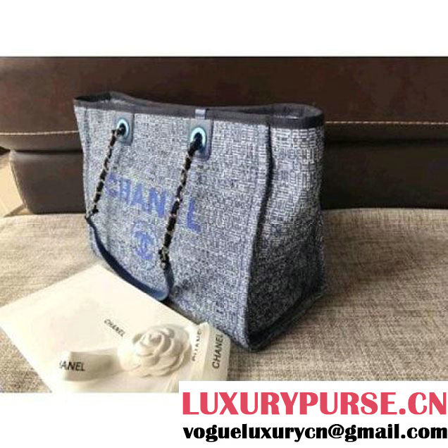 Chanel Deauville Medium Shopping Bag Blue 2018 (KN-8013009 )