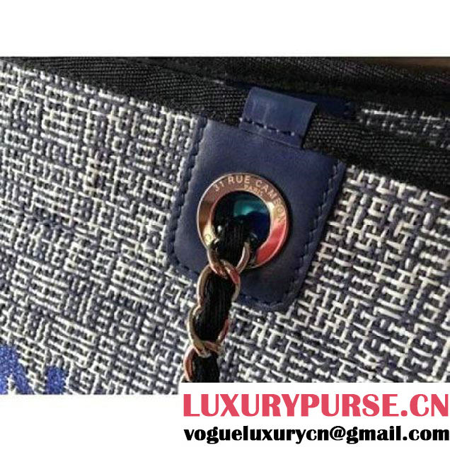 Chanel Deauville Medium Shopping Bag Blue 2018 (KN-8013009 )