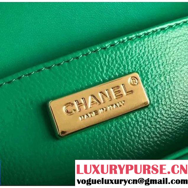 Chanel Lizard Pattern Leather Small Boy Bag Green (KN-8013021 )