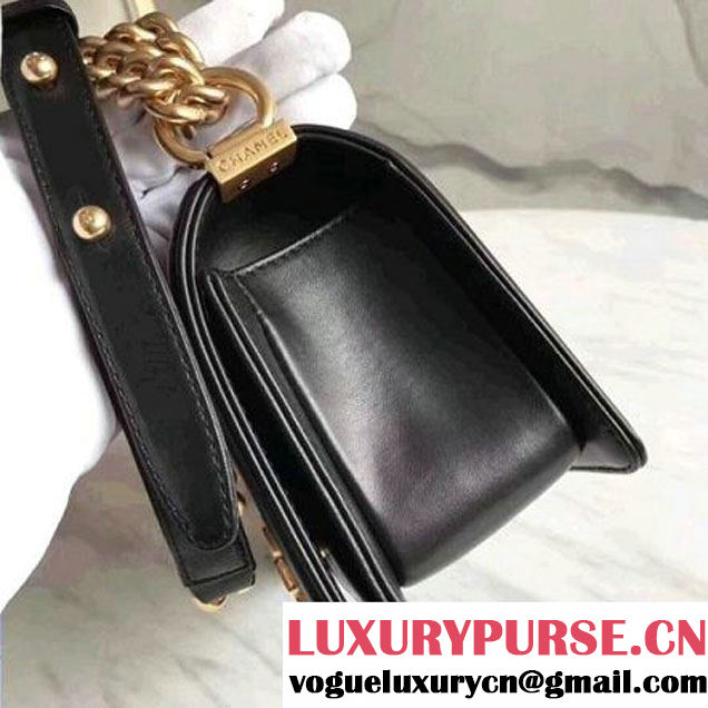 Chanel Lizard Pattern Leather Small Boy Bag Black (KN-8013020 )