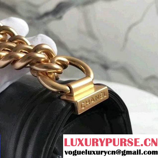 Chanel Lizard Pattern Leather Small Boy Bag Black (KN-8013020 )