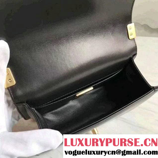 Chanel Lizard Pattern Leather Small Boy Bag Black (KN-8013020 )