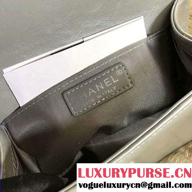 Chanel Small Boy Chanel Jacket Bag Metallic Grey 2017 (MK-8013014 )