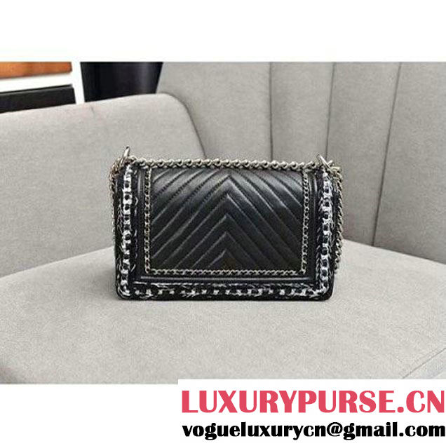 Chanel Old Medium Boy Chanel Jacket Bag A67086 Black 2017 (MK-8013013 )