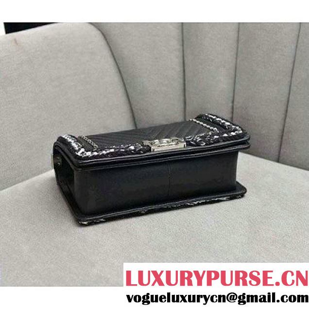 Chanel Old Medium Boy Chanel Jacket Bag A67086 Black 2017 (MK-8013013 )