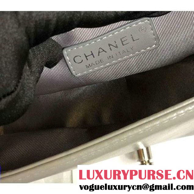 Chanel Old Medium Boy Chanel Jacket Bag A67086 Metallic Grey 2017 (MK-8012912 )