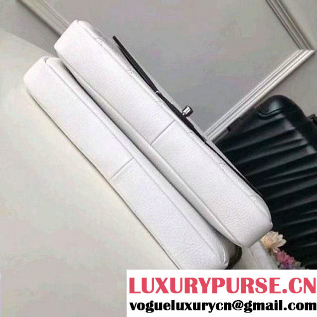 Chanel Grained Calfskin Medium Archi Chic Flap Bag White 2018 (Aged Silver Hardware) (1A111-8013101 )