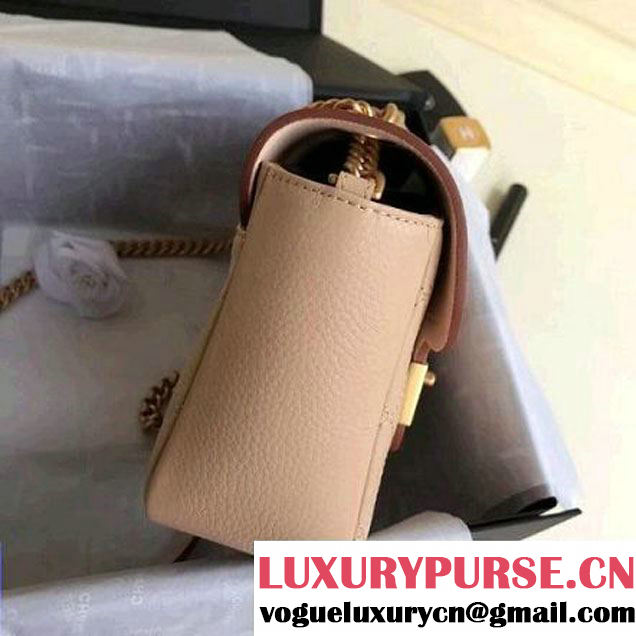 Chanel Grained Calfskin Archi Chic Flap Bag A57217 Beige 2018 (Aged Gold Hardware) (1A111-8013112 )
