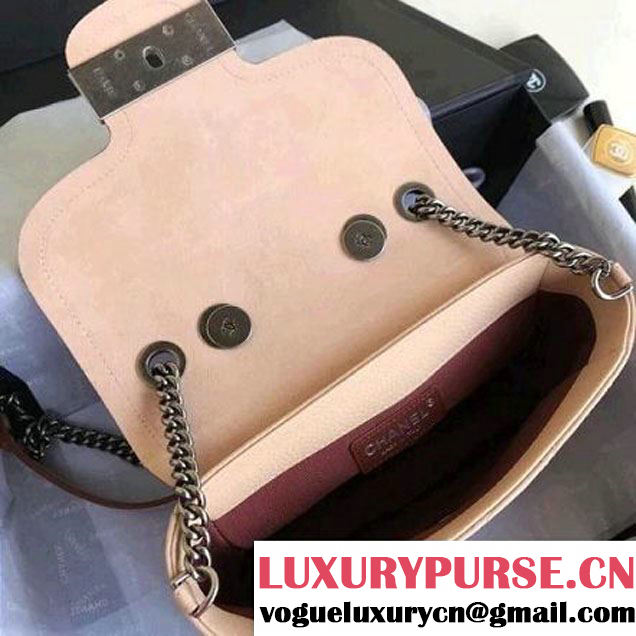 Chanel Grained Calfskin Archi Chic Flap Bag A57217 Beige 2018 (Aged Silver Hardware) (1A111-8013111 )
