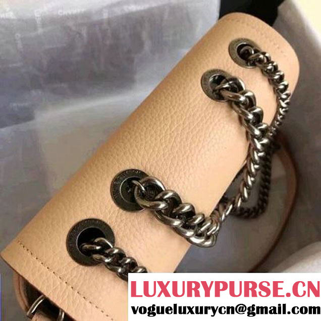 Chanel Grained Calfskin Archi Chic Flap Bag A57217 Beige 2018 (Aged Silver Hardware) (1A111-8013111 )