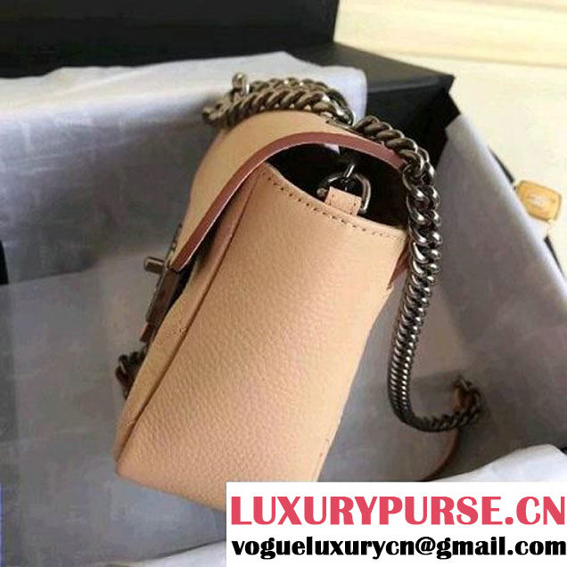 Chanel Grained Calfskin Archi Chic Flap Bag A57217 Beige 2018 (Aged Silver Hardware) (1A111-8013111 )