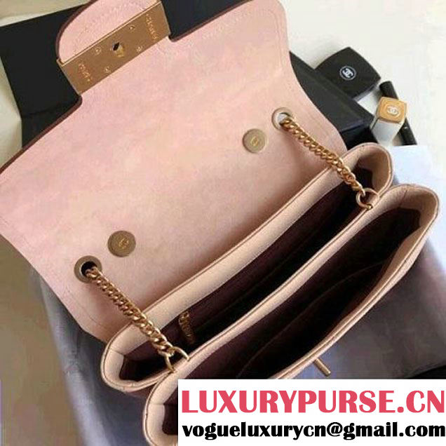 Chanel Grained Calfskin Medium Archi Chic Flap Bag Beige 2018 (Aged Gold Hardware) (1A111-8013110 )
