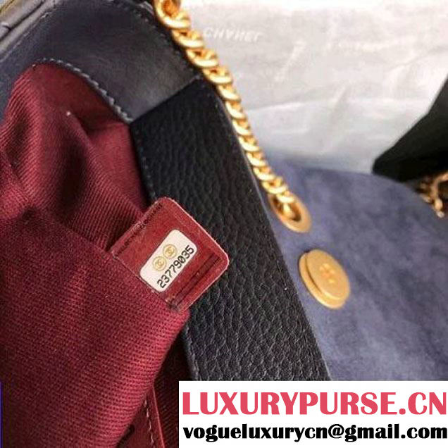 Chanel Grained Calfskin Medium Archi Chic Flap Bag Dark Blue 2018 (Aged Gold Hardware) (1A111-8013106 )