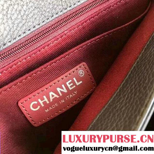 Chanel Grained Calfskin Medium Archi Chic Flap Bag Dark Blue 2018 (Aged Silver Hardware) (1A111-8013105 )