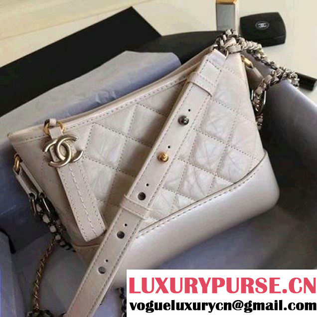 Chanel's Gabrielle Small Hobo Bag A91810 Nude 2018 (1A111-8013121 )