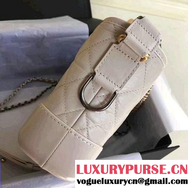Chanel's Gabrielle Small Hobo Bag A91810 Nude 2018 (1A111-8013121 )