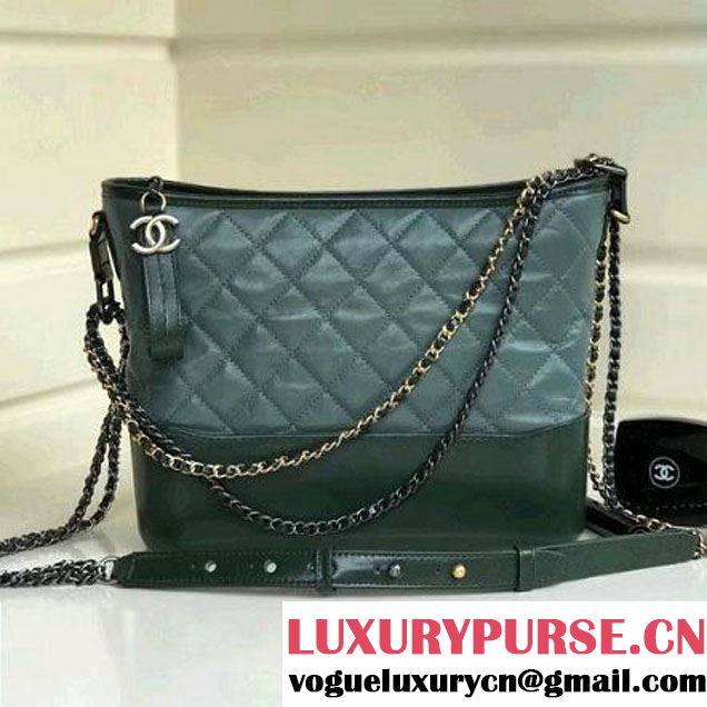 Chanel Gabrielle Medium Hobo Bag A93824 Light Green/Green 2018 (1A111-8013120 )