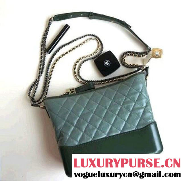 Chanel Gabrielle Medium Hobo Bag A93824 Light Green/Green 2018 (1A111-8013120 )
