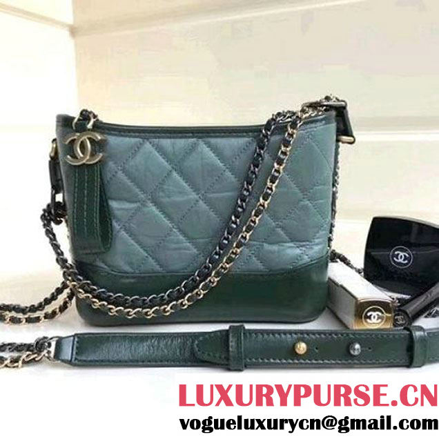 Chanel's Gabrielle Small Hobo Bag A91810 Light Green/Green 2018 (1A111-8013119 )