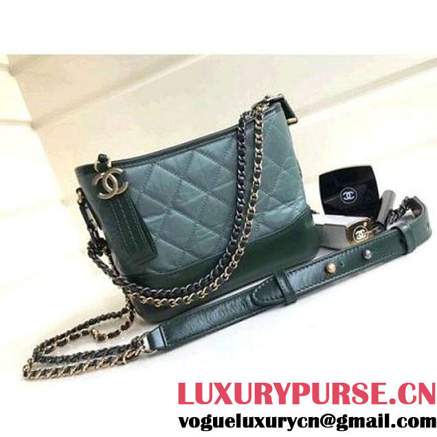 Chanel's Gabrielle Small Hobo Bag A91810 Light Green/Green 2018 (1A111-8013119 )