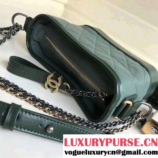 Chanel's Gabrielle Small Hobo Bag A91810 Light Green/Green 2018 (1A111-8013119 )
