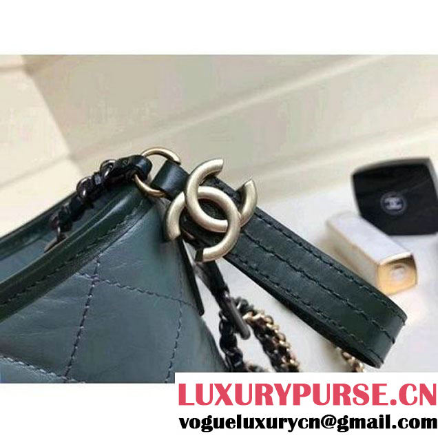 Chanel's Gabrielle Small Hobo Bag A91810 Light Green/Green 2018 (1A111-8013119 )