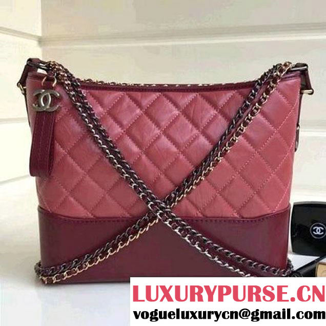 Chanel Gabrielle Medium Hobo Bag A93824 Red/Burgundy 2018 (1A111-8013118 )