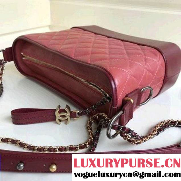 Chanel Gabrielle Medium Hobo Bag A93824 Red/Burgundy 2018 (1A111-8013118 )