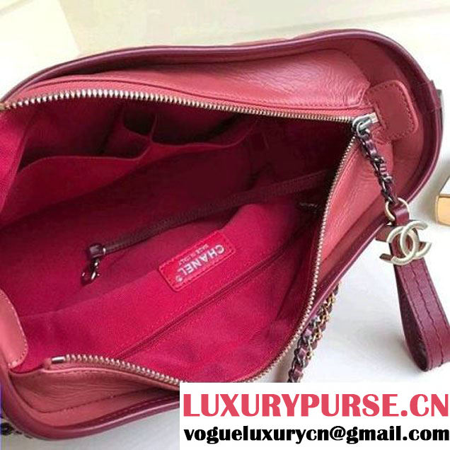 Chanel Gabrielle Medium Hobo Bag A93824 Red/Burgundy 2018 (1A111-8013118 )