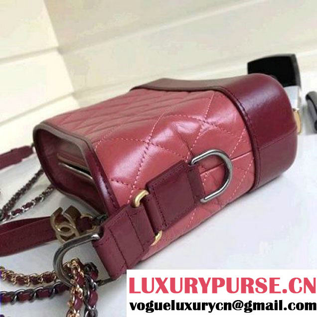 Chanel's Gabrielle Small Hobo Bag A91810 Red/Burgundy 2018 (1A111-8013117 )