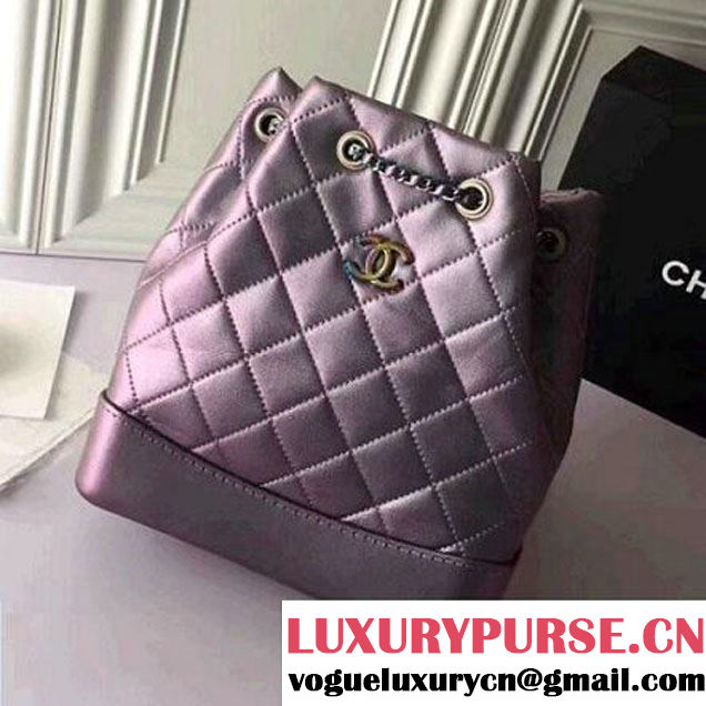 Chanel Gabrielle Backpack Bag A94485 Iridescent 2018 (A099-8013125 )