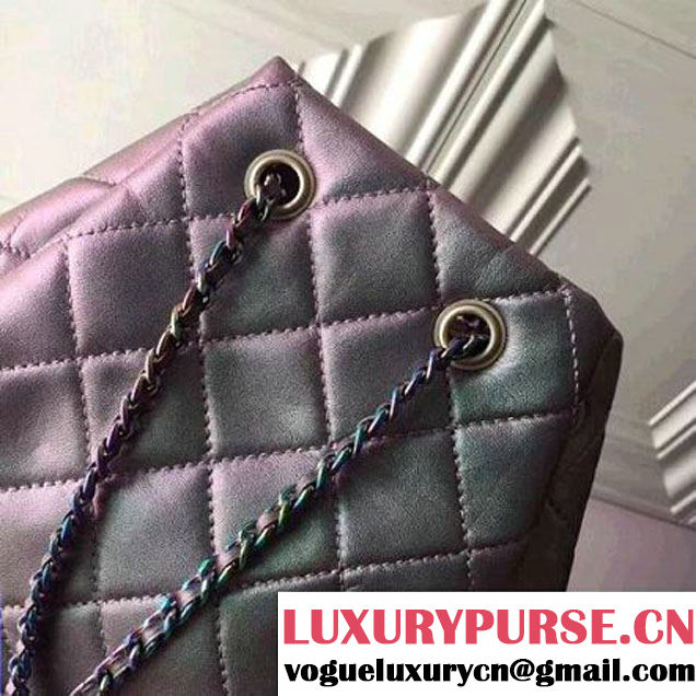 Chanel Gabrielle Backpack Bag A94485 Iridescent 2018 (A099-8013125 )