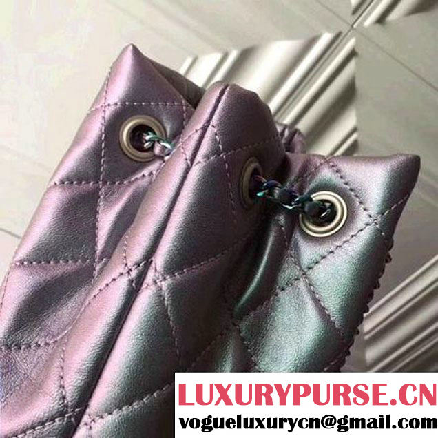 Chanel Gabrielle Backpack Bag A94485 Iridescent 2018 (A099-8013125 )
