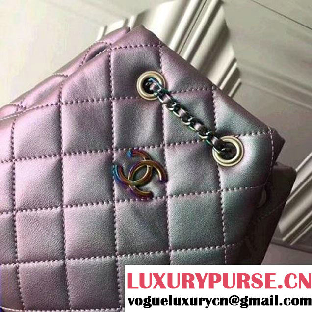 Chanel Gabrielle Backpack Bag A94485 Iridescent 2018 (A099-8013125 )