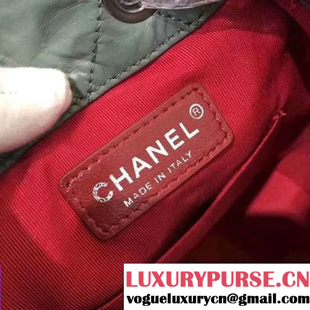 Chanel Gabrielle Backpack Bag A94485 Light Green/Green 2018 (A099-8013124 )