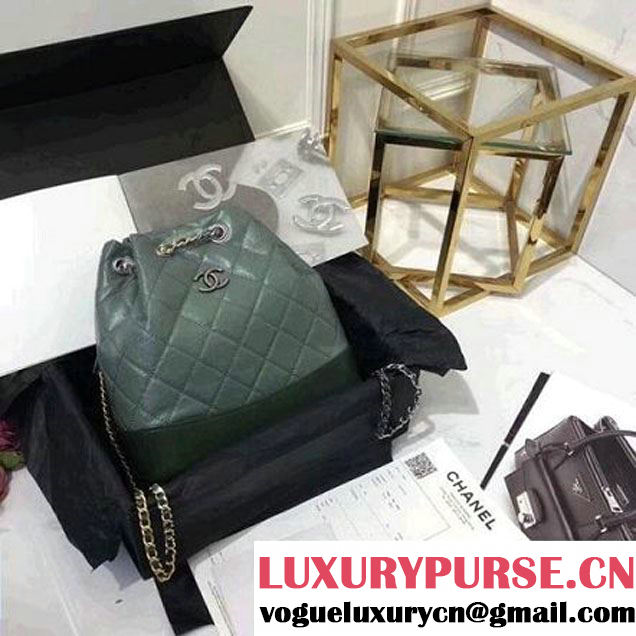 Chanel Gabrielle Backpack Bag A94485 Light Green/Green 2018 (A099-8013124 )