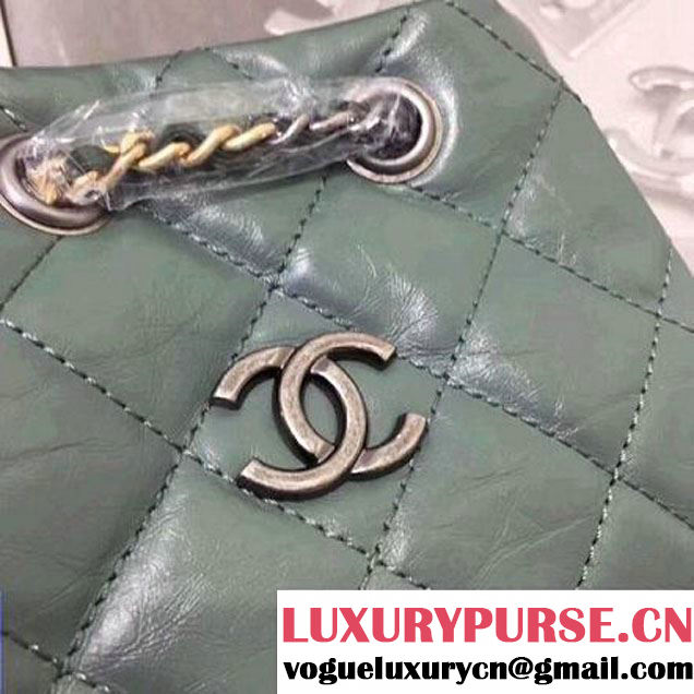 Chanel Gabrielle Backpack Bag A94485 Light Green/Green 2018 (A099-8013124 )