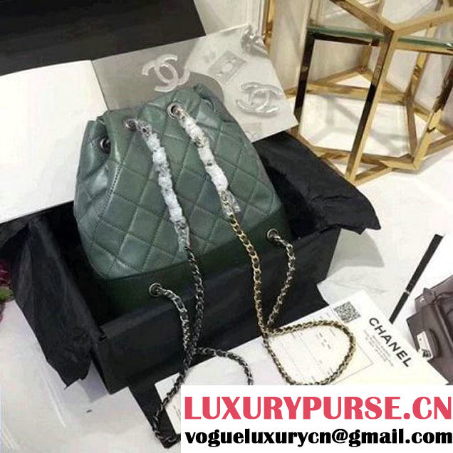 Chanel Gabrielle Backpack Bag A94485 Light Green/Green 2018 (A099-8013124 )