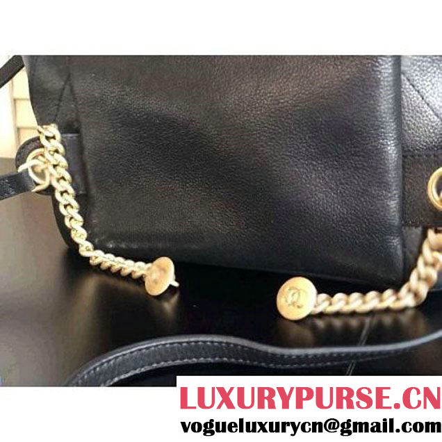 Chanel Iridescent Calfskin/Python/Grained Calfaskin Patchwork Chevron Backpack Black (MK-8013128 )